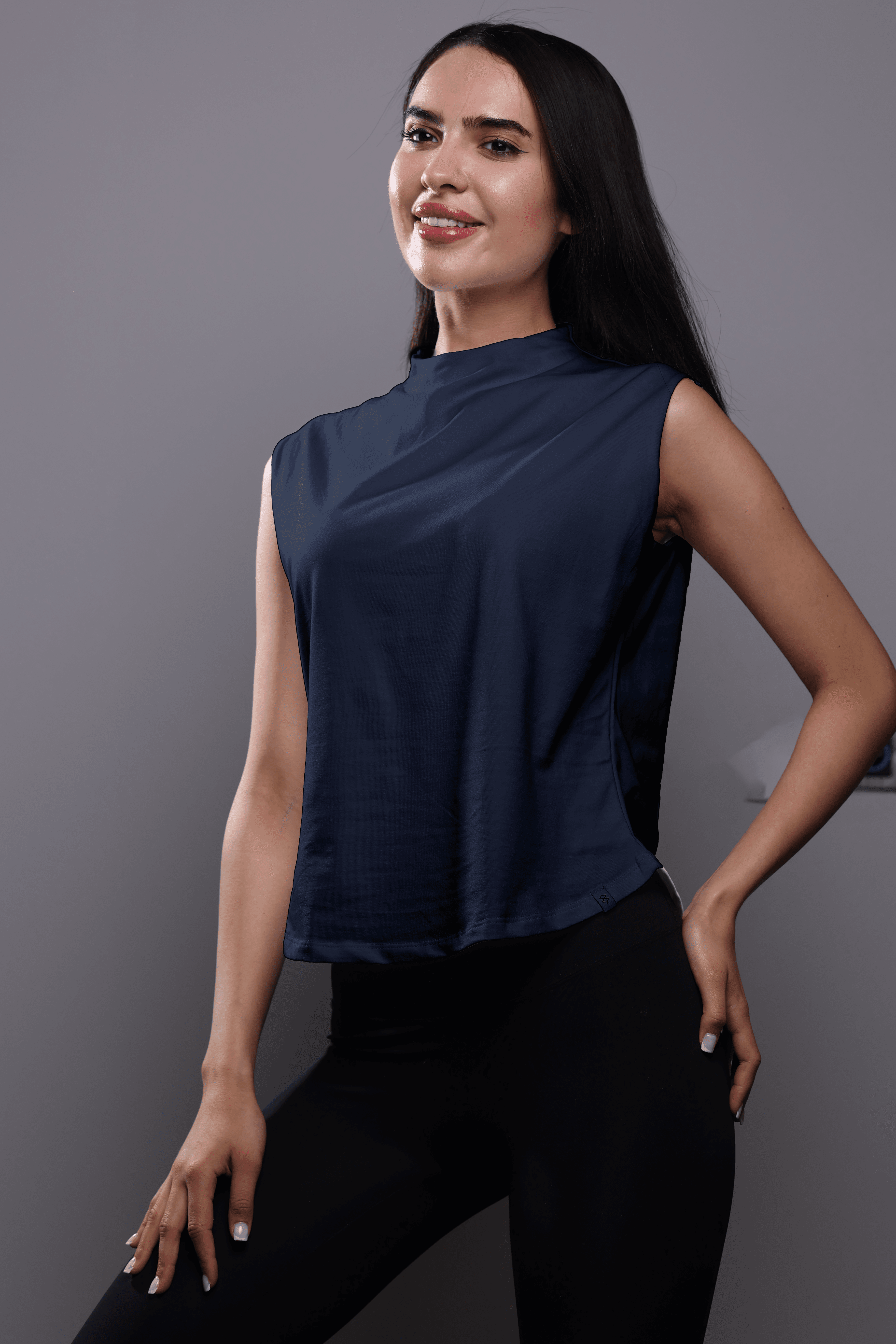 Bamboo + Premium Cotton Double Layer Short Fit Sleeveless Basic T-Shirt - Breathe