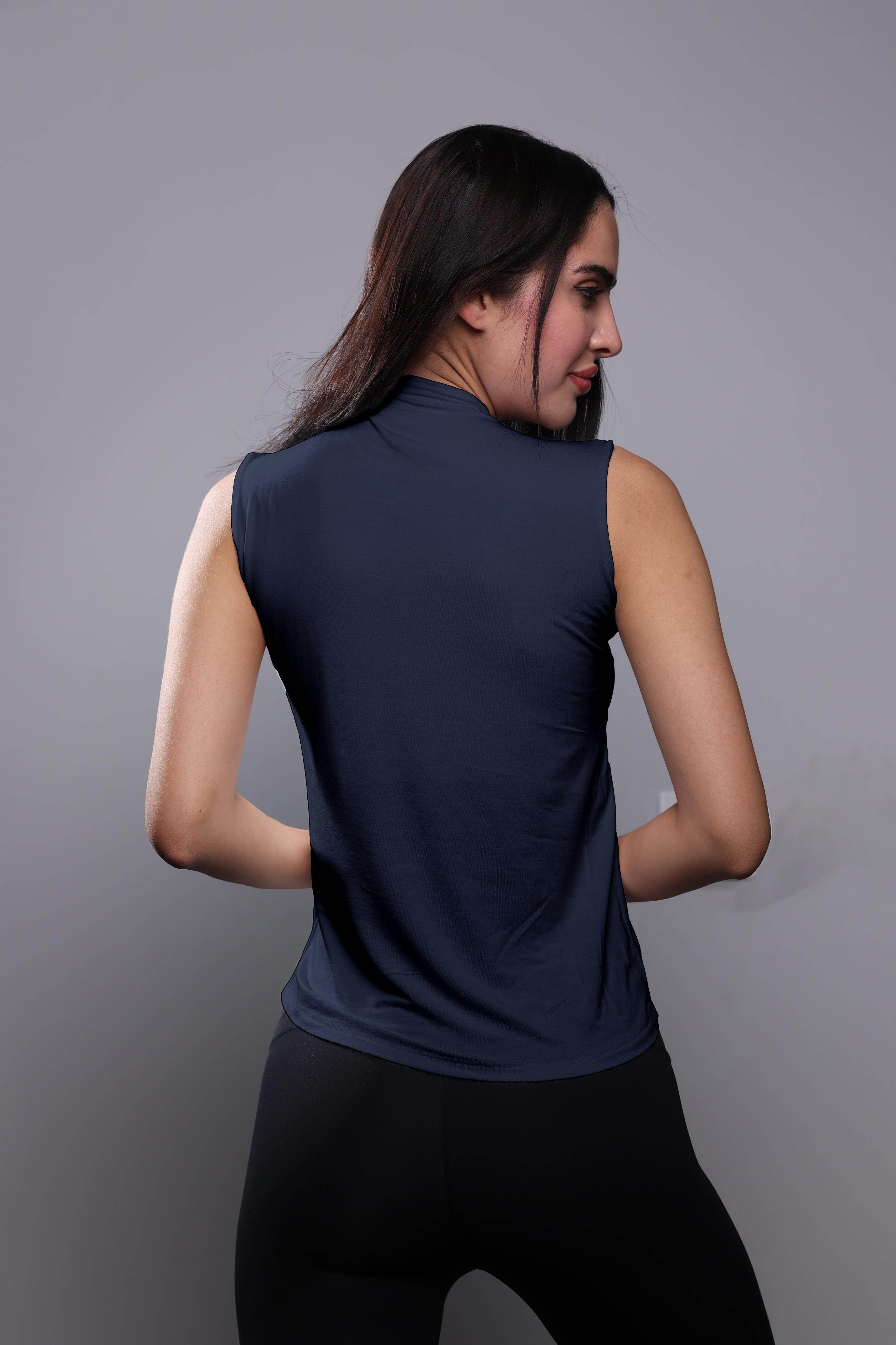 Bamboo + Premium Cotton Double Layer Short Fit Sleeveless Basic T-Shirt - Breathe