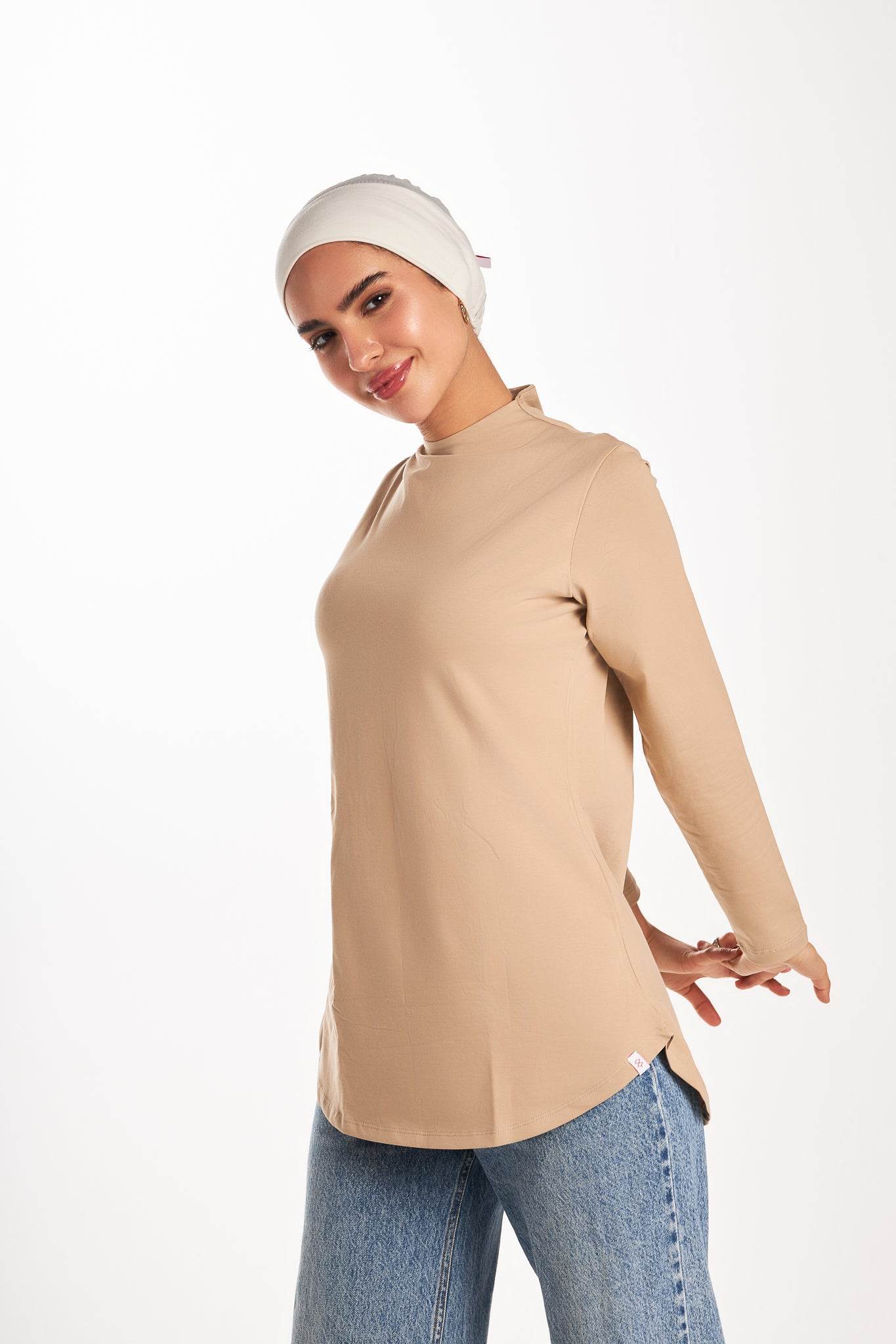 Bamboo + Premium Cotton Double Layer Long Fit Long Sleeves Basic T-Shirt - Breathe