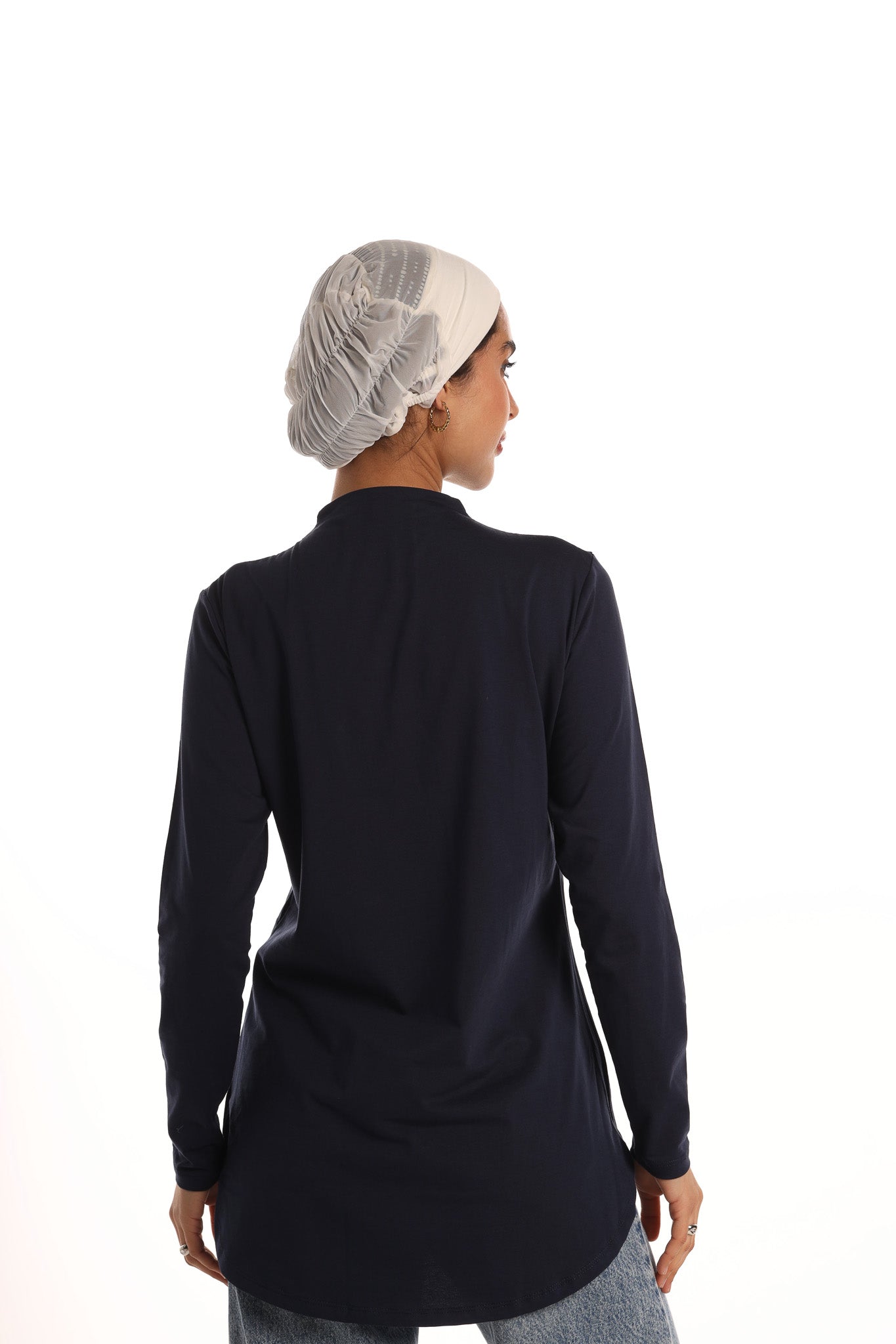 Bamboo + Premium Cotton Double Layer Long Fit Long Sleeves Basic T-Shirt