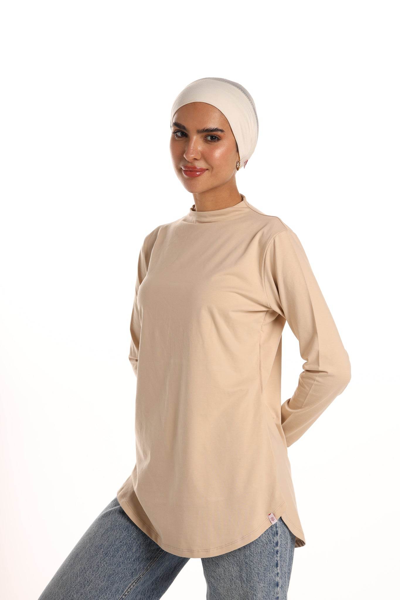Bamboo + Premium Cotton Double Layer Long Fit Long Sleeves Basic T-Shirt - Breathe
