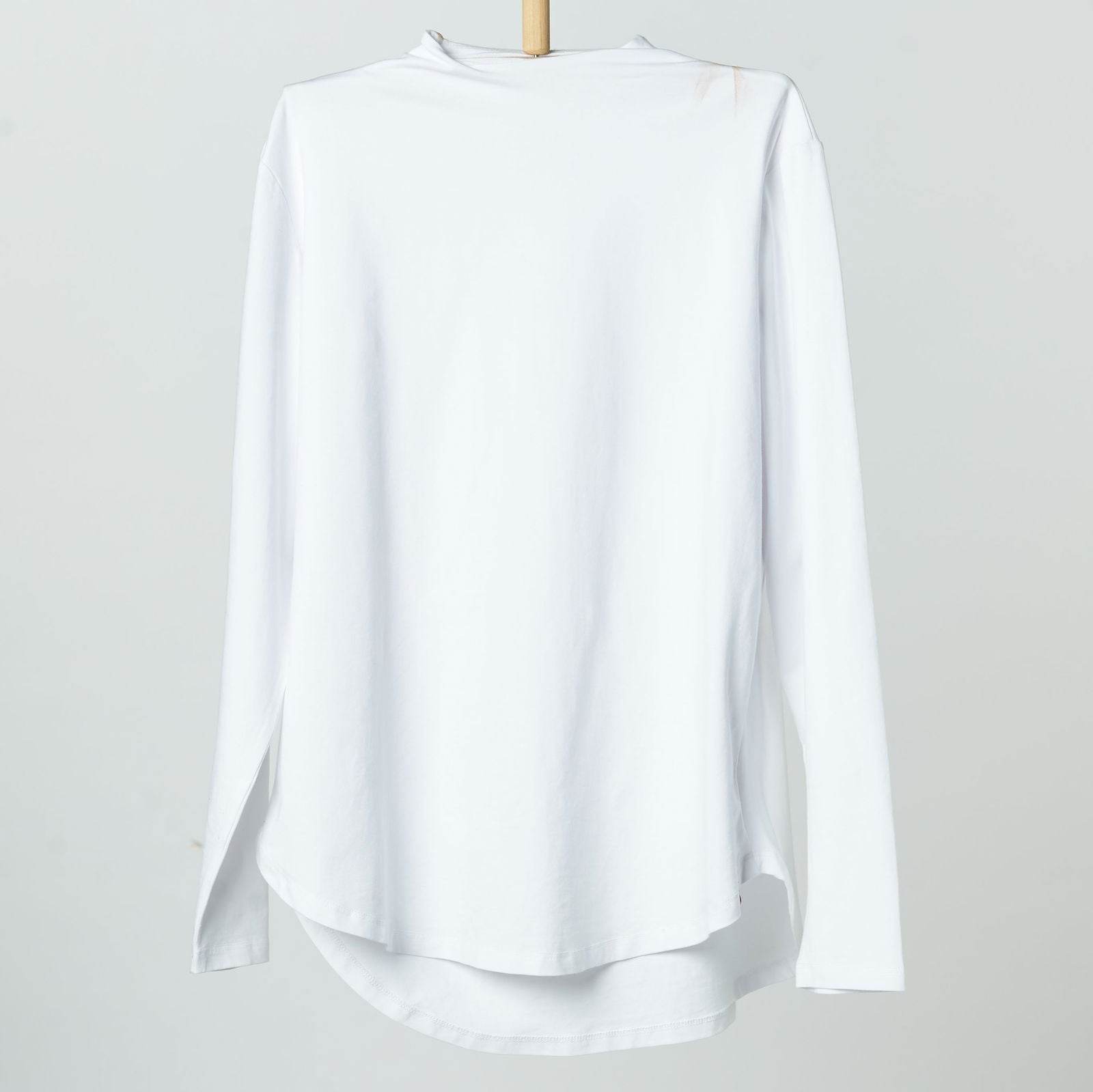 Bamboo + Premium Cotton Double Layer Long Fit Long Sleeves Basic T-Shirt - Breathe
