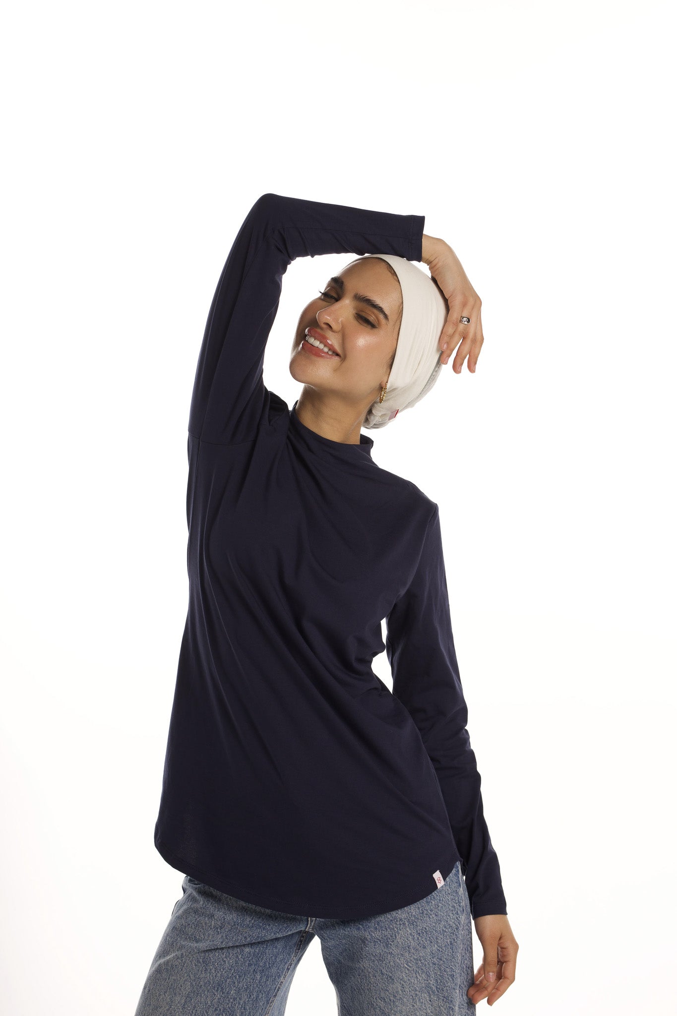 Bamboo + Premium Cotton Double Layer Long Fit Long Sleeves Basic T-Shirt