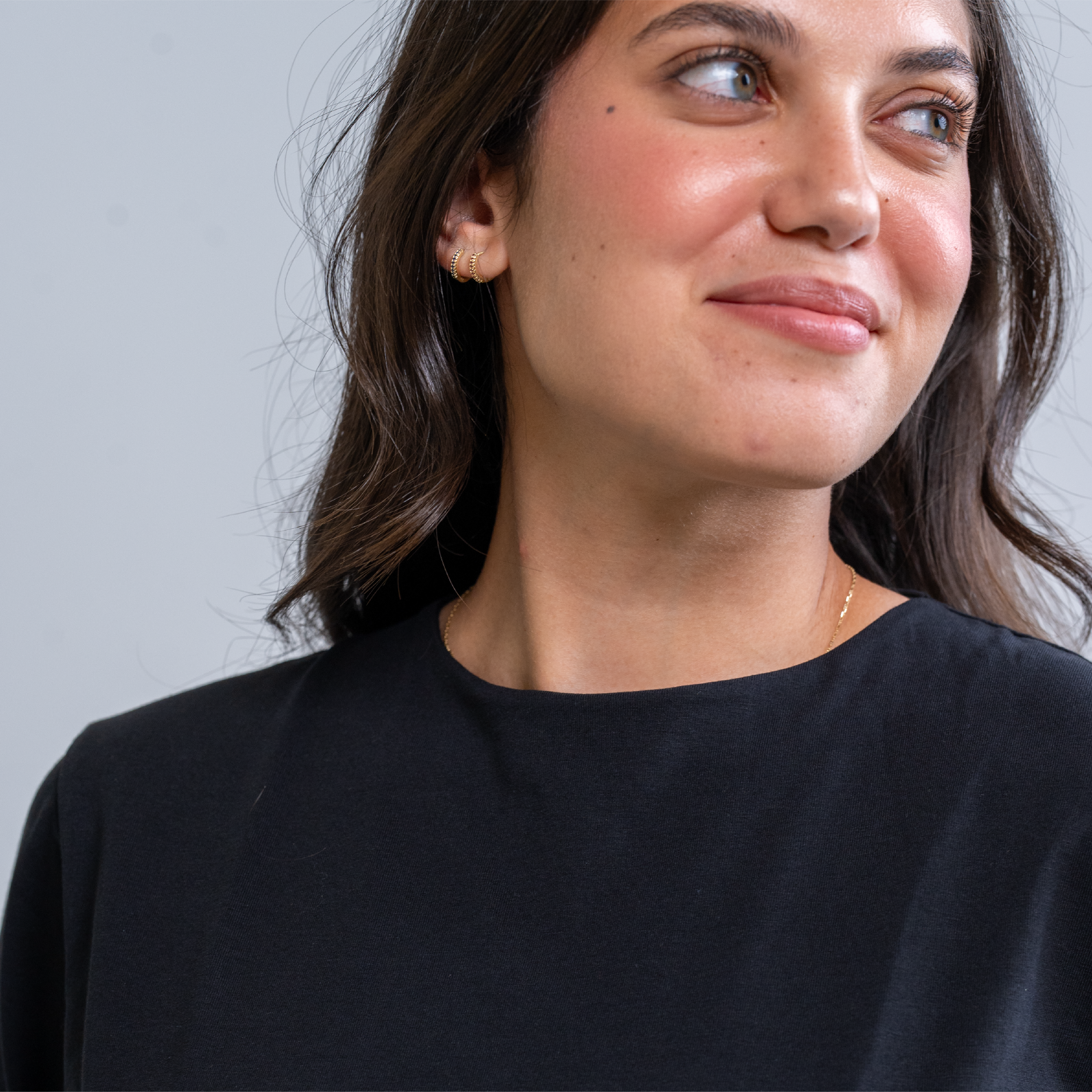 DOUBLE LAYER LONG FIT LONG SLEEVES BASIC T-SHIRT Round