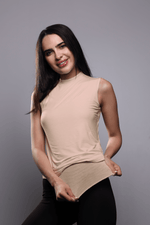 Bamboo + Premium Cotton Double Layer Short Fit Sleeveless Basic T-Shirt - Breathe