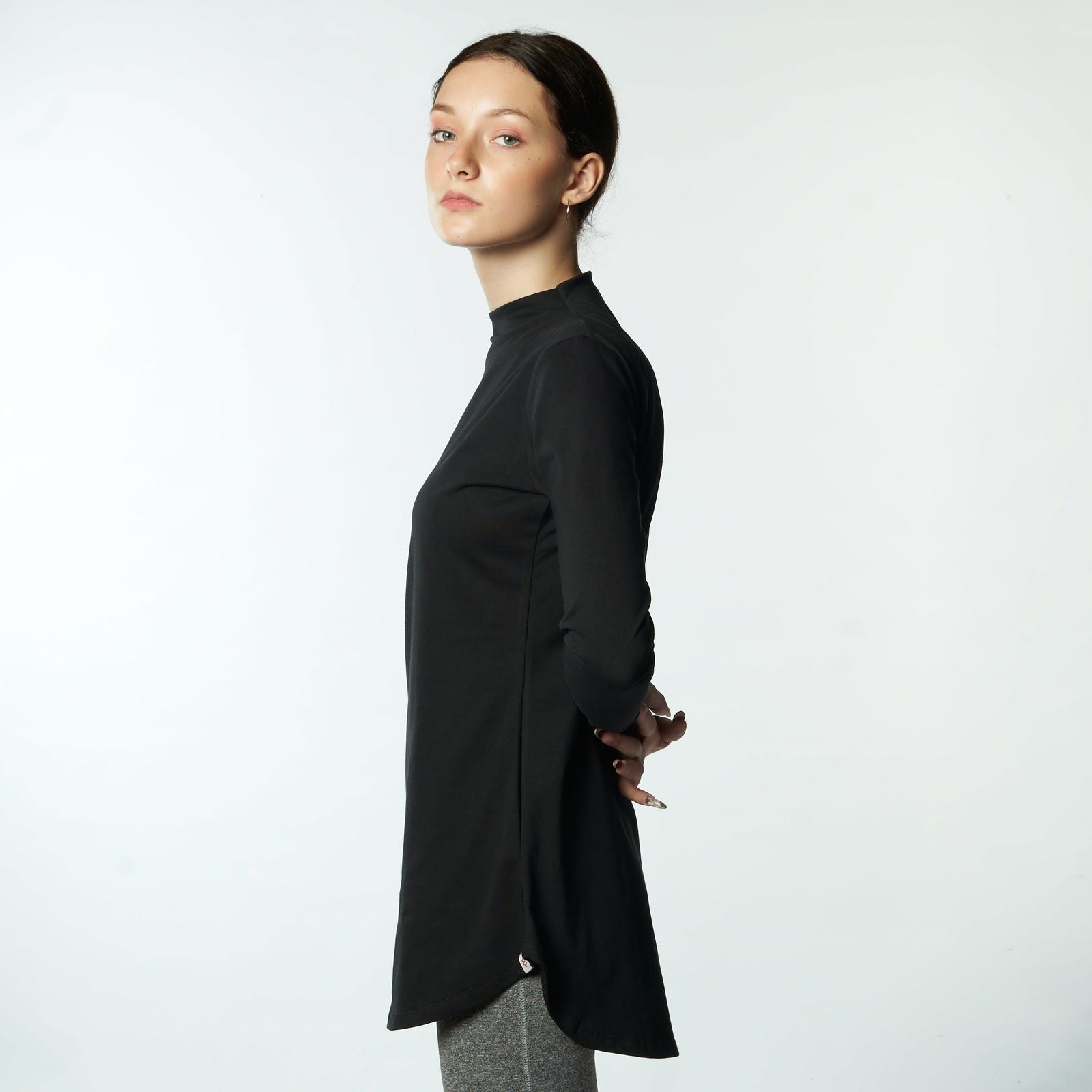 Bamboo + Premium Cotton Double Layer Long Fit Long Sleeves Basic T-Shirt - Breathe