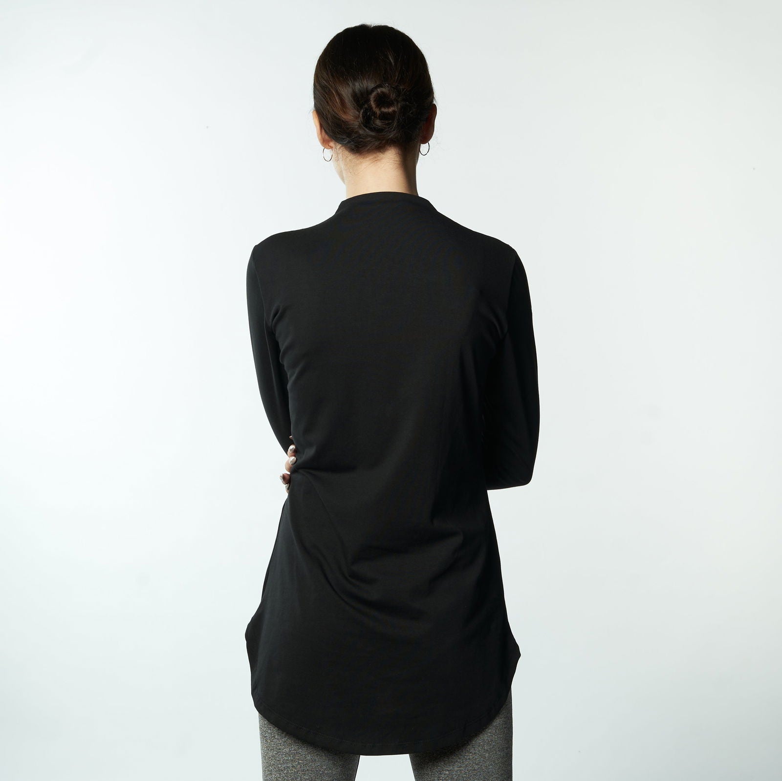 Bamboo + Premium Cotton Double Layer Long Fit Long Sleeves Basic T-Shirt - Breathe