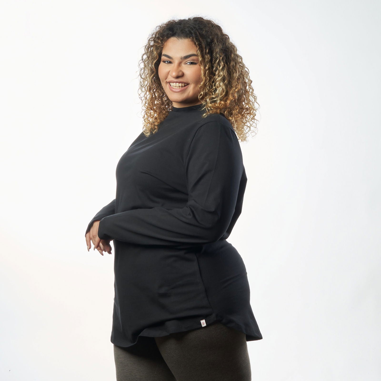 Bamboo + Premium Cotton Double Layer Long Fit Long Sleeves Basic T-Shirt - Breathe