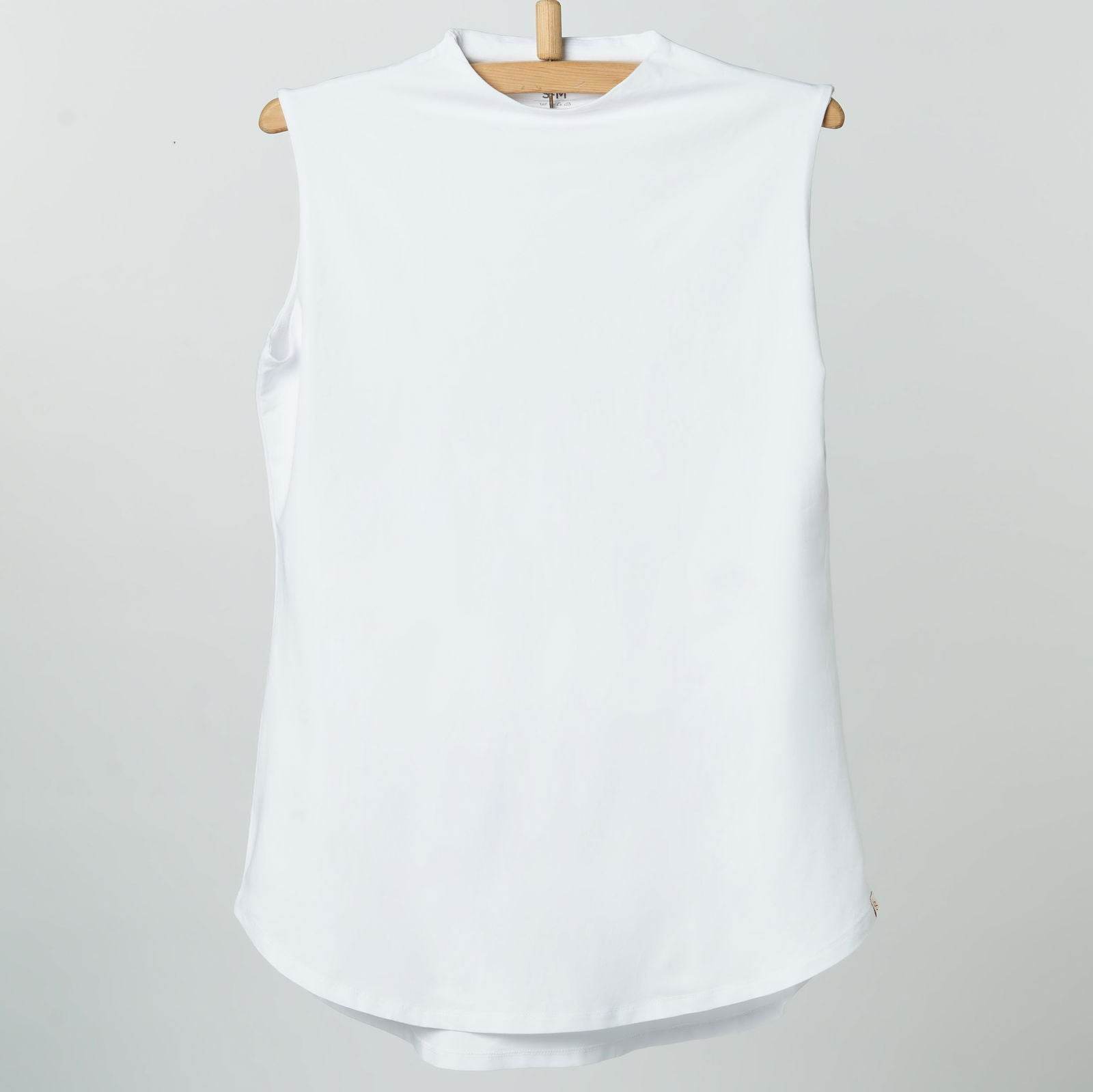 Bamboo + Premium Cotton Double Layer Long Fit Sleeveless Basic T-Shirt - Breathe
