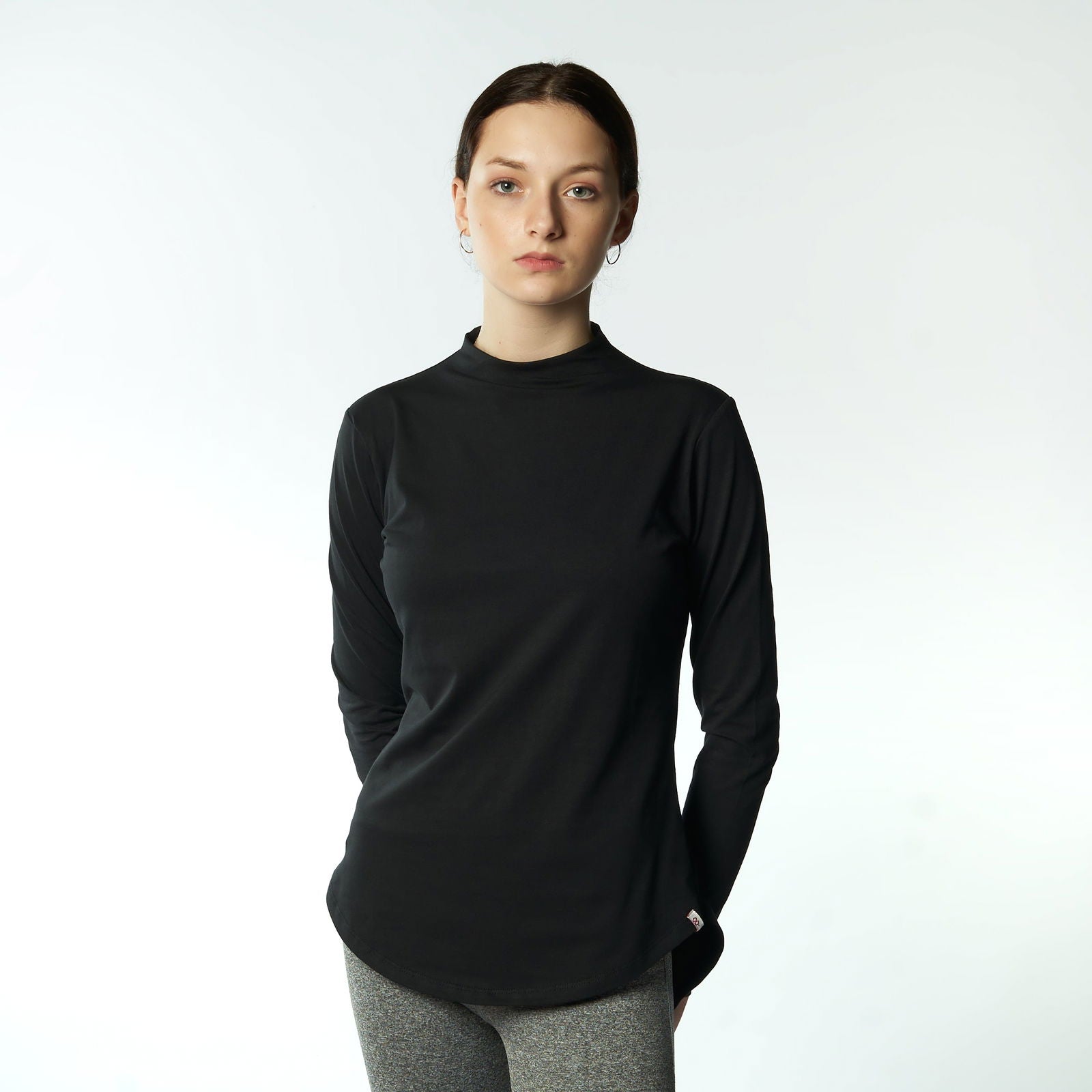 Bamboo + Premium Cotton Double Layer Short Fit Long Sleeves Basic T-Shirt - Breathe