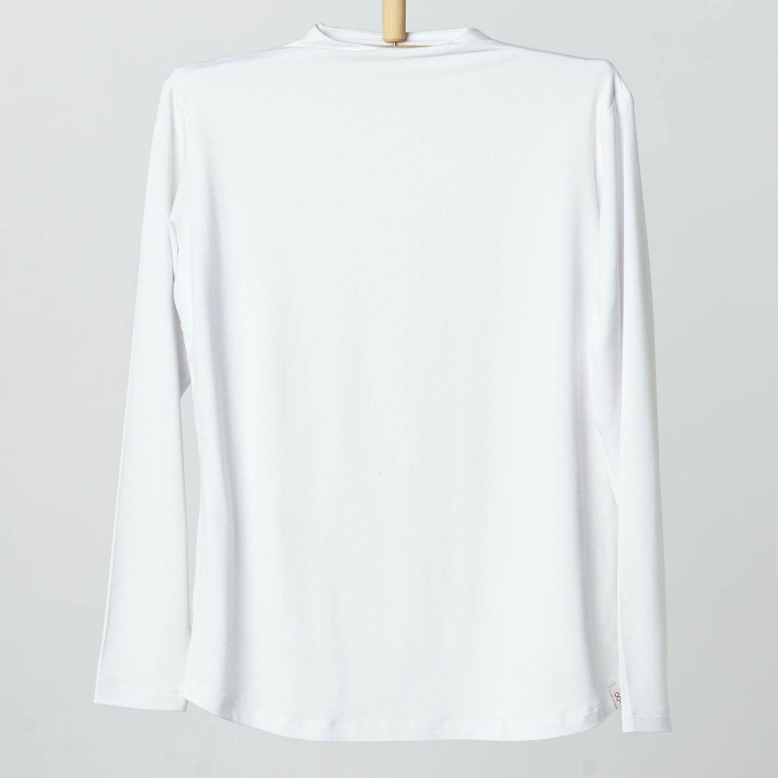 Bamboo + Premium Cotton Double Layer Short Fit Long Sleeves Basic T-Shirt - Breathe