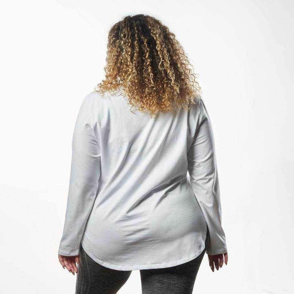 Bamboo + Premium Cotton Double Layer Short Fit Long Sleeves Basic T-Shirt - Breathe