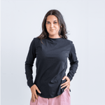 DOUBLE LAYER SHORT FIT LONG SLEEVES BASIC T-SHIRT Round - Breathe