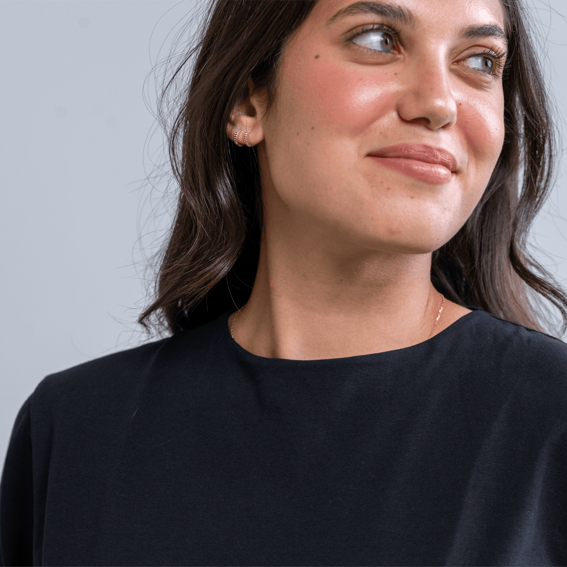 DOUBLE LAYER LONG FIT LONG SLEEVES BASIC T-SHIRT Round - Breathe